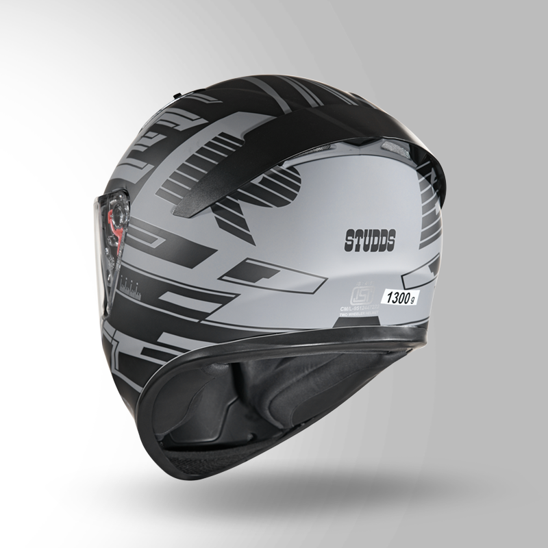 THUNDER D3 DECOR WITH SPOILER MATT GREY N 9 back isometric