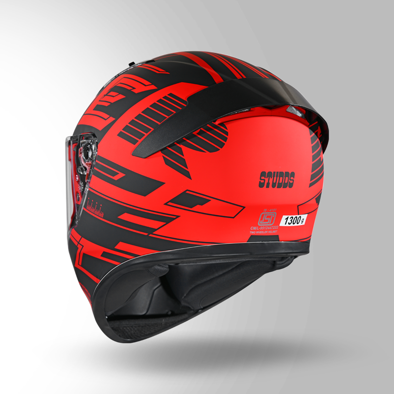 THUNDER D3 DECOR WITH SPOILER RED N 9 matt back isometric