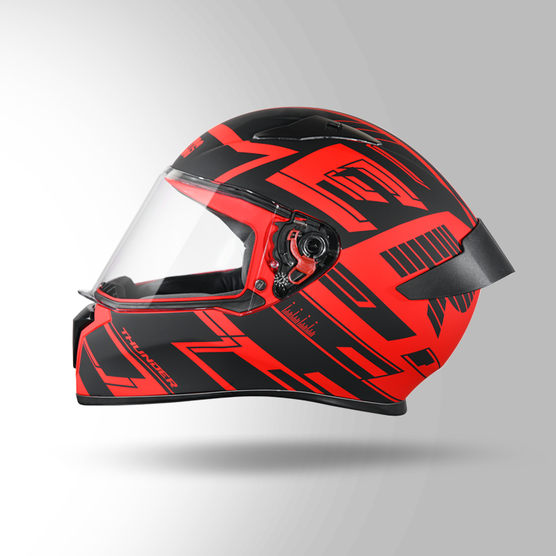 THUNDER D3 DECOR WITH SPOILER RED N 9 matt left view