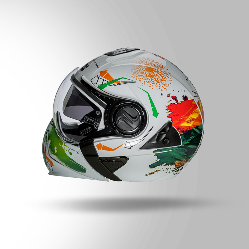 DOWNTOWN WHITE & ORANGE _LEFT VIEW