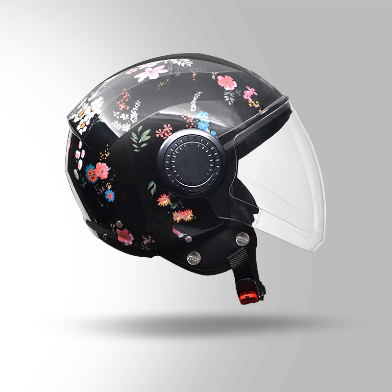 URBAN-SUPER-D2-BLACK_RIGHT-VIEW GLOSS BLACK WITH FLOWER