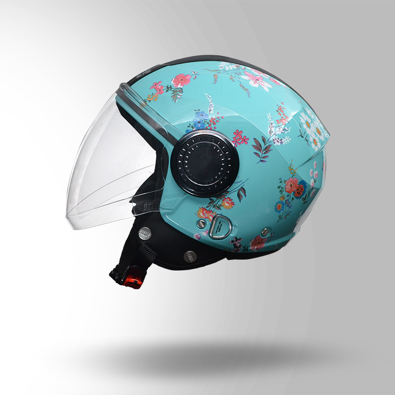 URBAN-SUPER-D2-C_LEFT-VIEW GLOSS BLUE WITH FLOWER